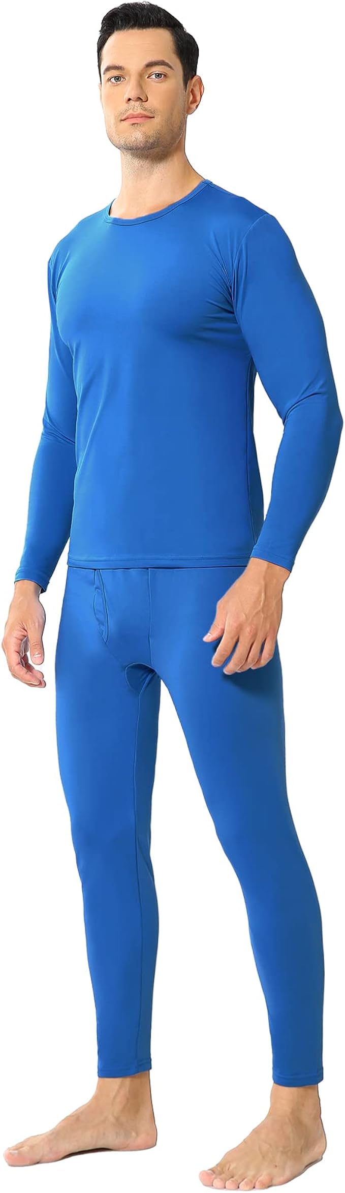 ViCherub Thermal Underwear for Men Fleece Lined Long Johns Set