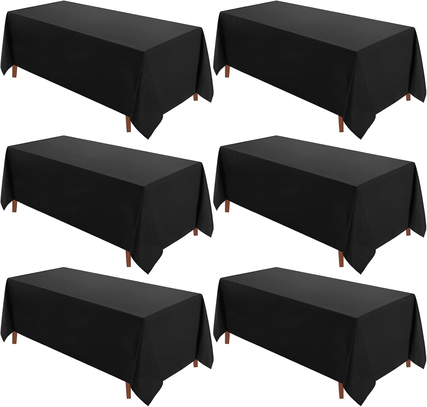 Elegant Black Polyester Tablecloths for Dining and Events