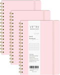 Lined Spiral Notebook A5 3Pack Pink Hardcover - College Ruled
