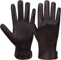 Mens Luxury Nappa Lambskin Leather Gloves - Cashmere Lined Comfort