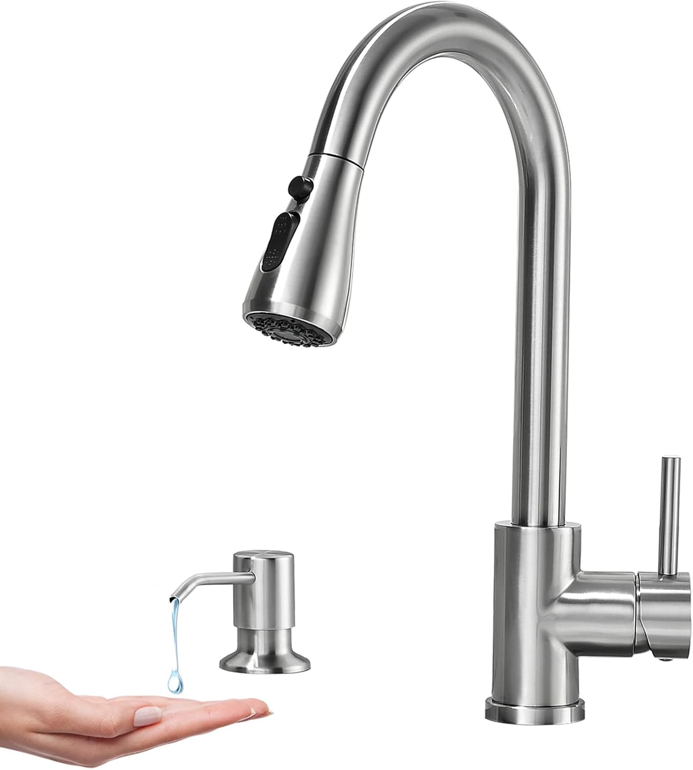 VFAUOSIT Kitchen Faucet with Soap Dispenser for Modern Sinks