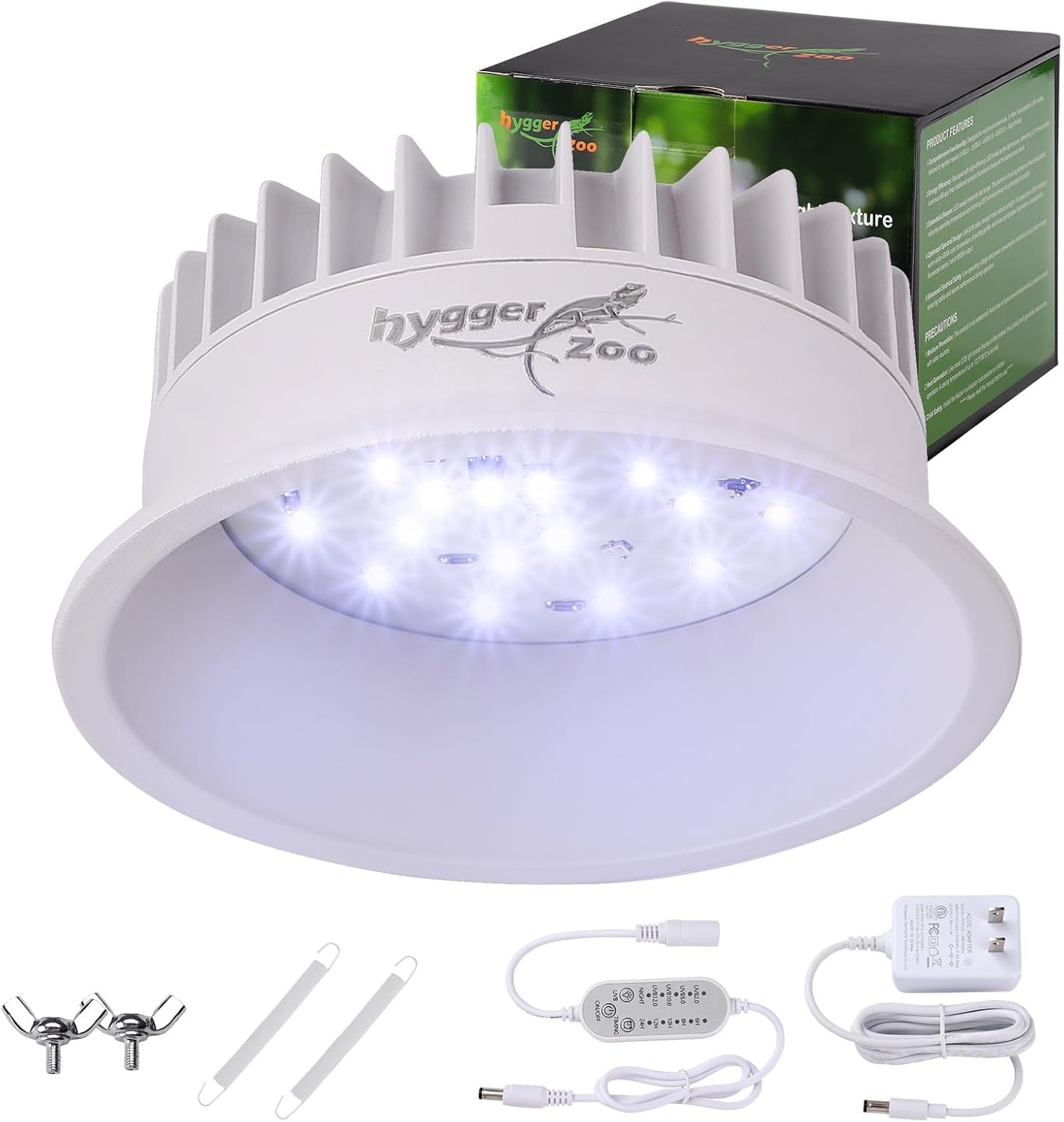 UVB Light for Reptiles with Timer - Adjustable Brightness Fixture