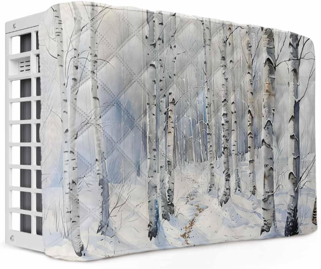 Double Insulated Winter Forest Shabby Chic Indoor AC Cover 28x20 - Keep Your Home Cozy! #Falaniique