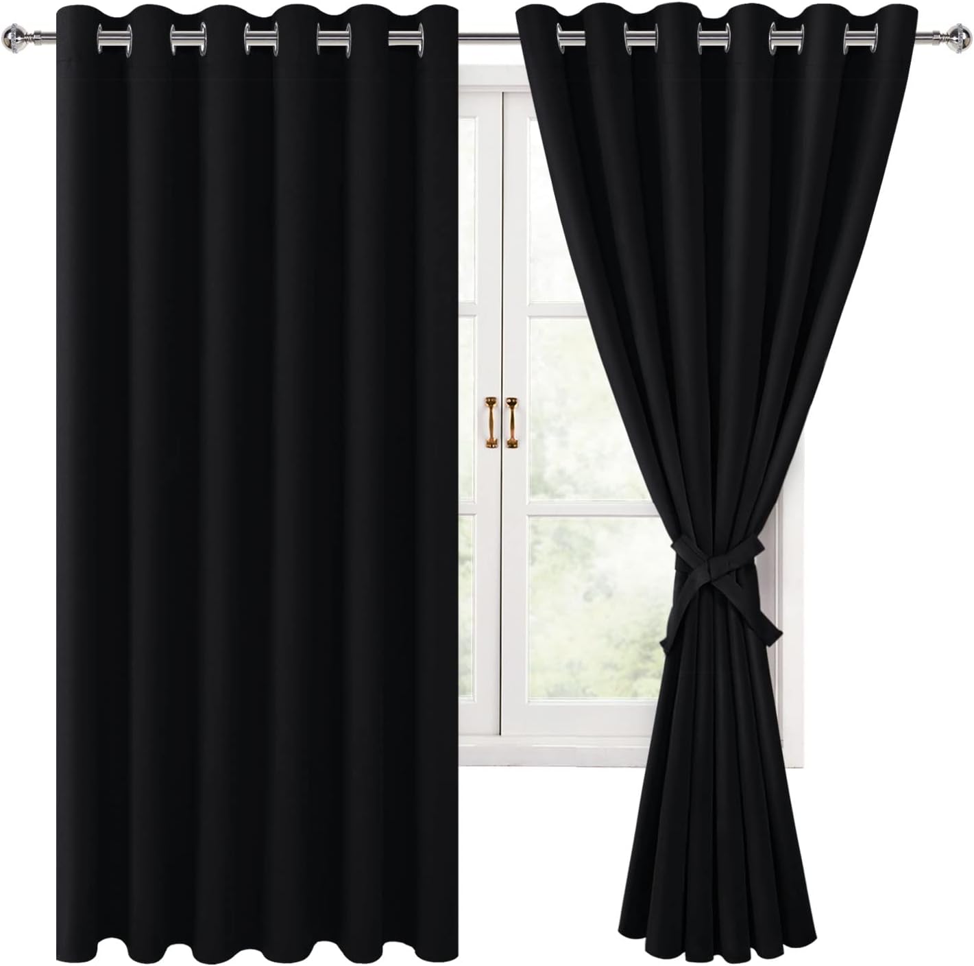 Hiasan Grommet Blackout Curtains for Bedroom and Living Room