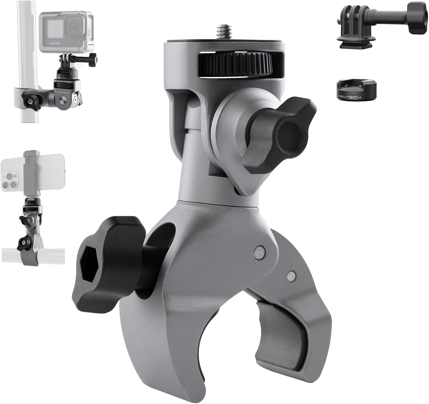 PGYTECH CapLock Super Clamp Mount for Action Cameras and More