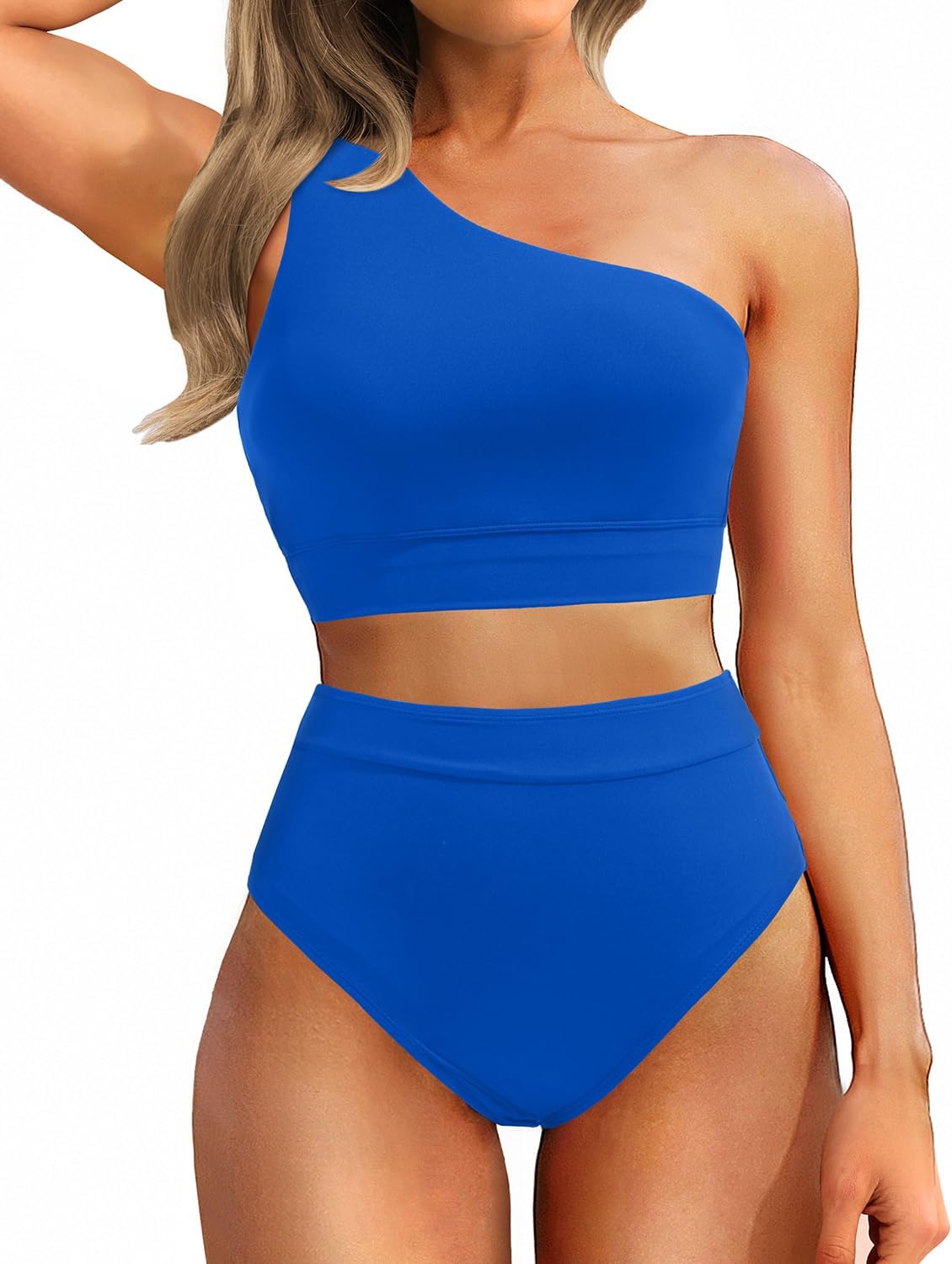 Holipick Women One Shoulder High Waisted Bikini Sets for Summer