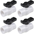 2 in PVC Ball Valve 4 Pcs - Easy-Turn Shut-Off for SCH40 Pipe