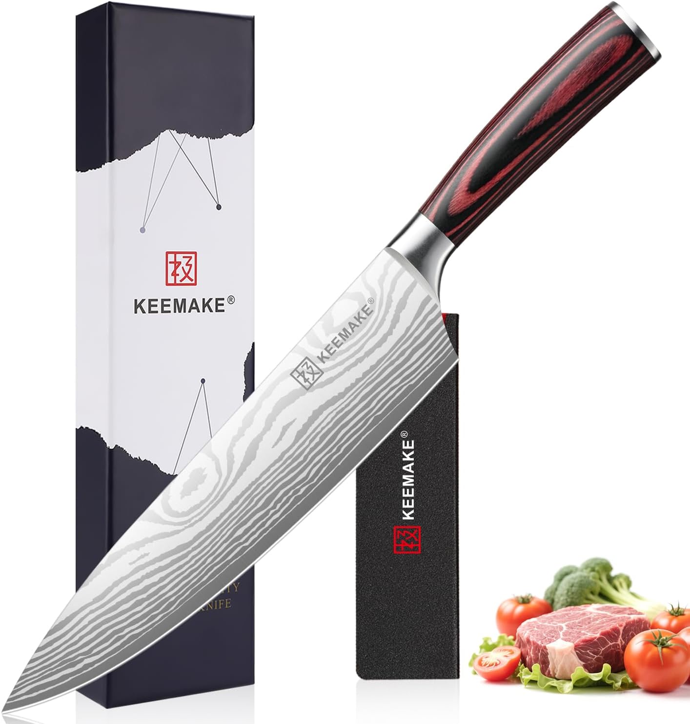 KEEMAKE Chef Knife 8 Inch - Ultra Sharp Kitchen Essential