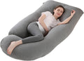 Pregnancy Pillow for Women J-Shaped 59 in with Removable Cover - Dark
