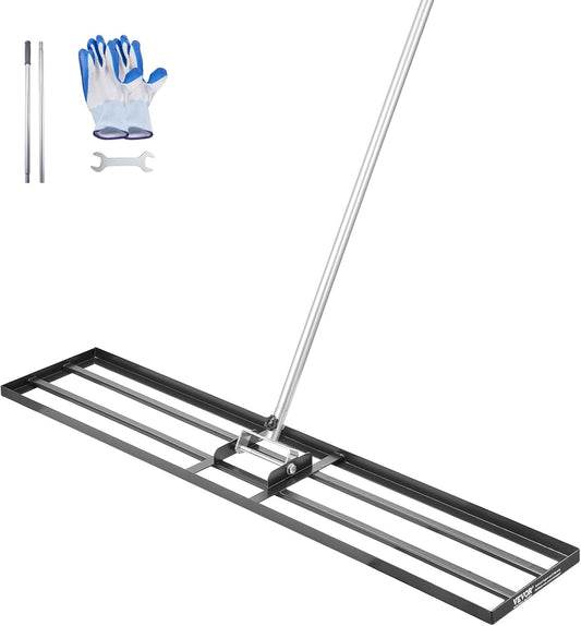 VEVOR Lawn Leveling Rake with Adjustable Handle for Easy Use