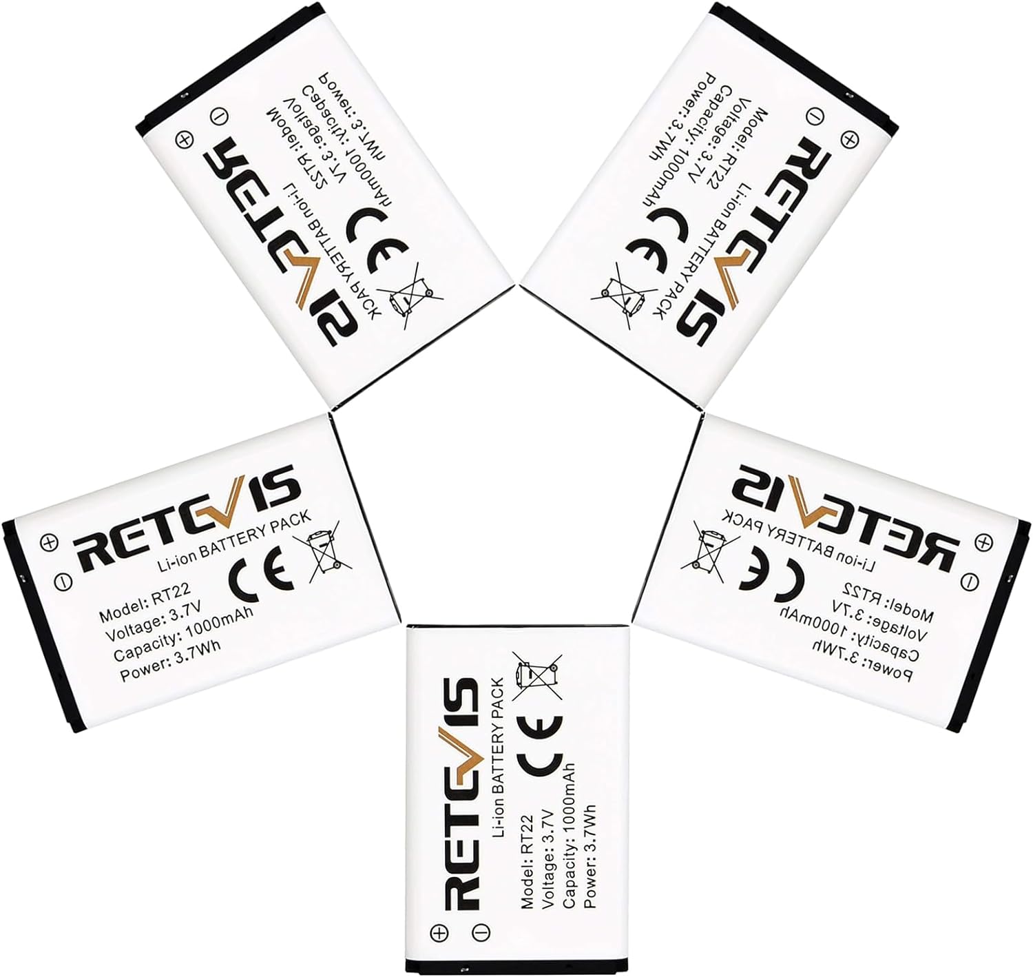 Retevis RT22 RT22S RT15 RT19 Walkie Talkies Battery Pack