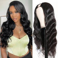 250% Density U Part Human Hair Wig Body Wave 24in - Natural Look