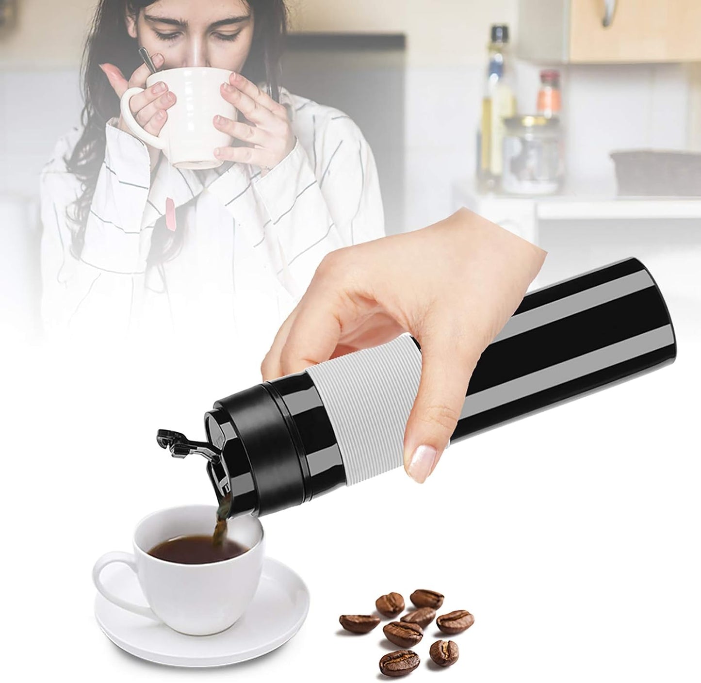 Leak-Proof Travel French Press for On-the-Go Coffee!