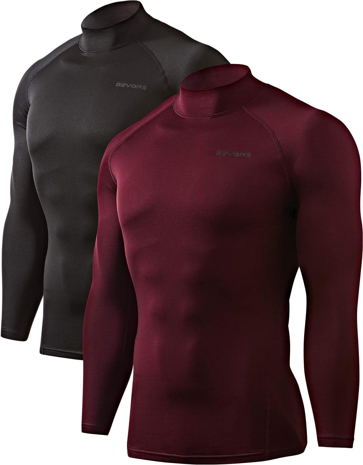 DEVOPS Men's Thermal Turtle Mock Neck Shirts for Ultimate Comfort