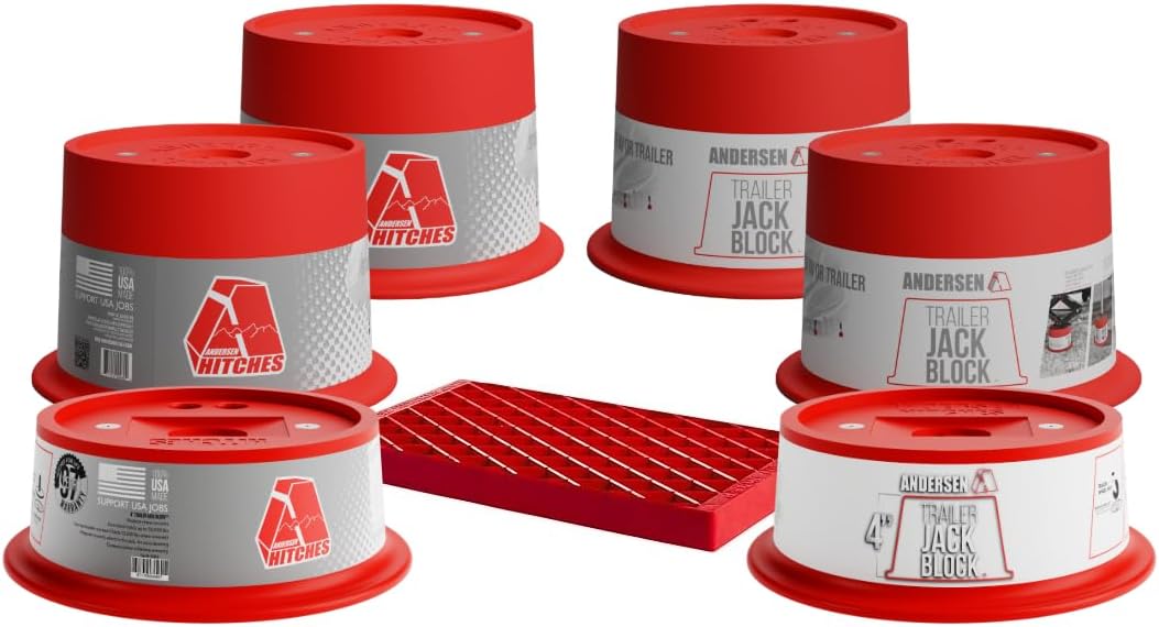 4 Jack Block with Magnets for RV & Camper Leveling Support