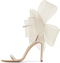Women One Strap Bow Heels Open Toe Stiletto Sandals - Party Ready