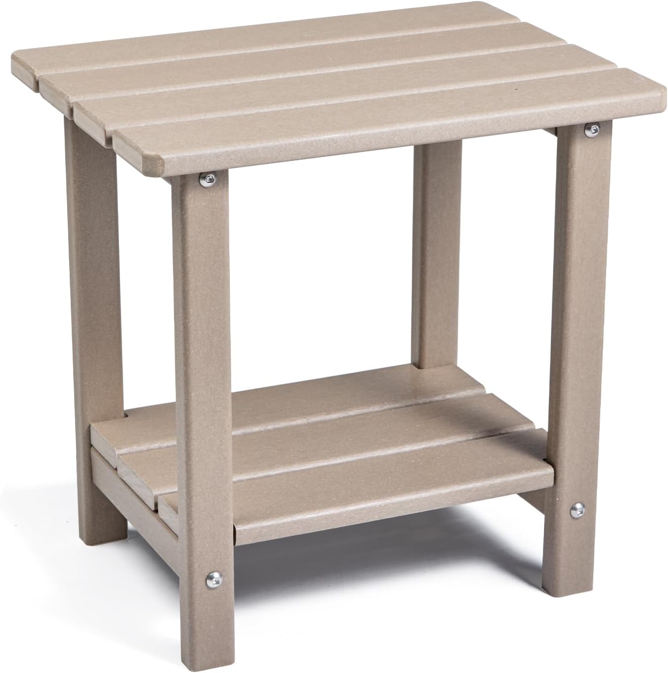 Adirondack Outdoor Side Table - Sturdy 2-Tier Patio Table