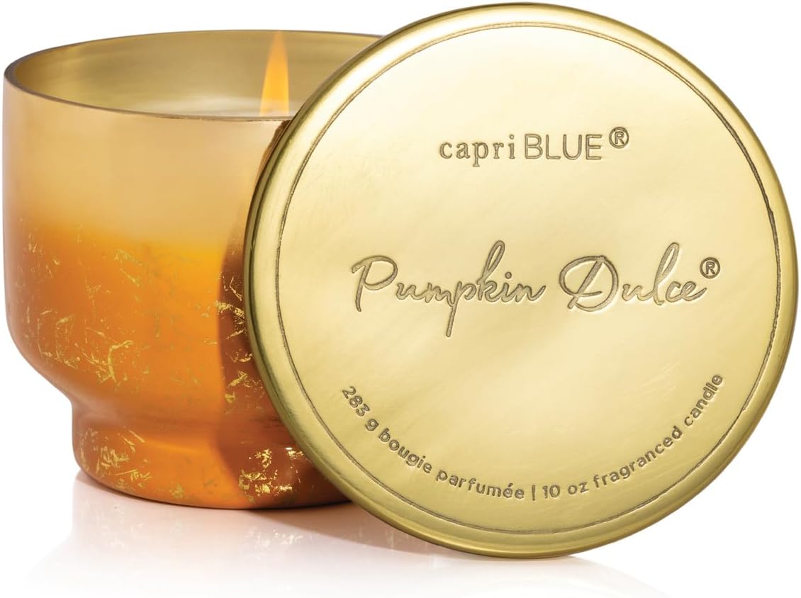 Capri Blue Pumpkin Dulce Glimmer Jar Candle for Cozy Homes