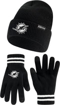 Ultra Game NFL Super Soft Marled Winter Beanie & Touch Gloves