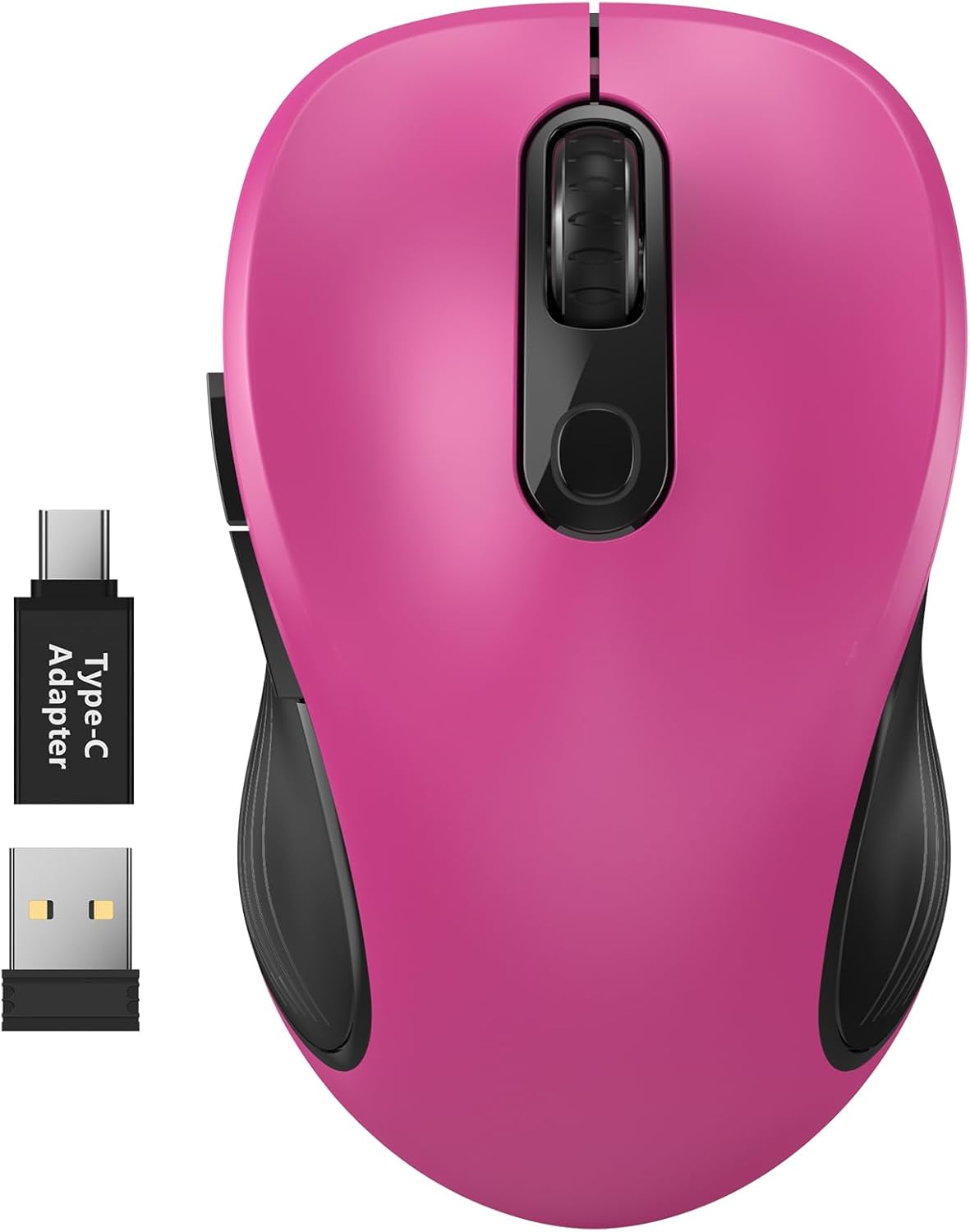 WisFox Ergonomic Wireless Mouse - 3 Levels, 6 Buttons, Type-C Adapter!