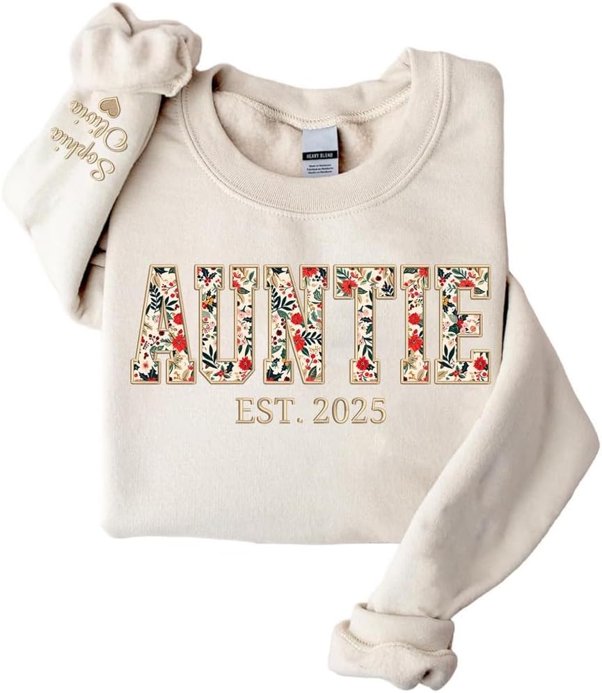 Personalized Floral Grandma Shirt - Custom Kid Name Embroidery
