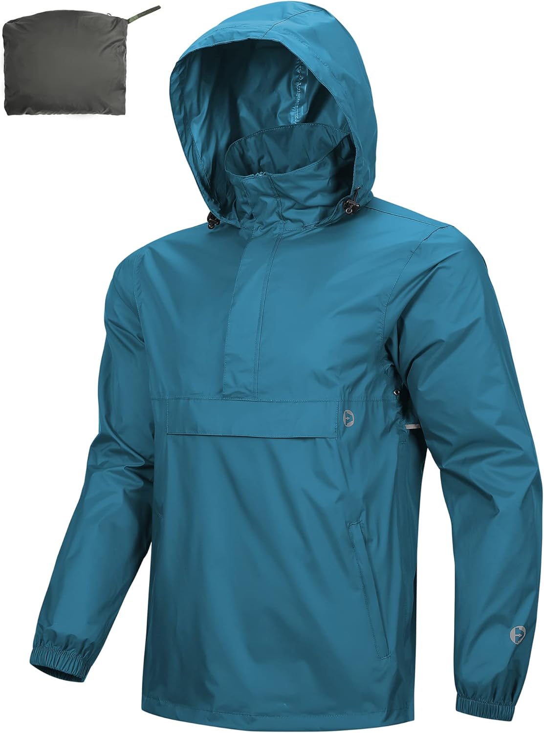 Outdoor Ventures Men's Rain Jacket Lightweight Packable Pullover