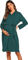 Ekouaer Maternity Robe Labor Delivery Nursing Gown - Soft Nursing Robe