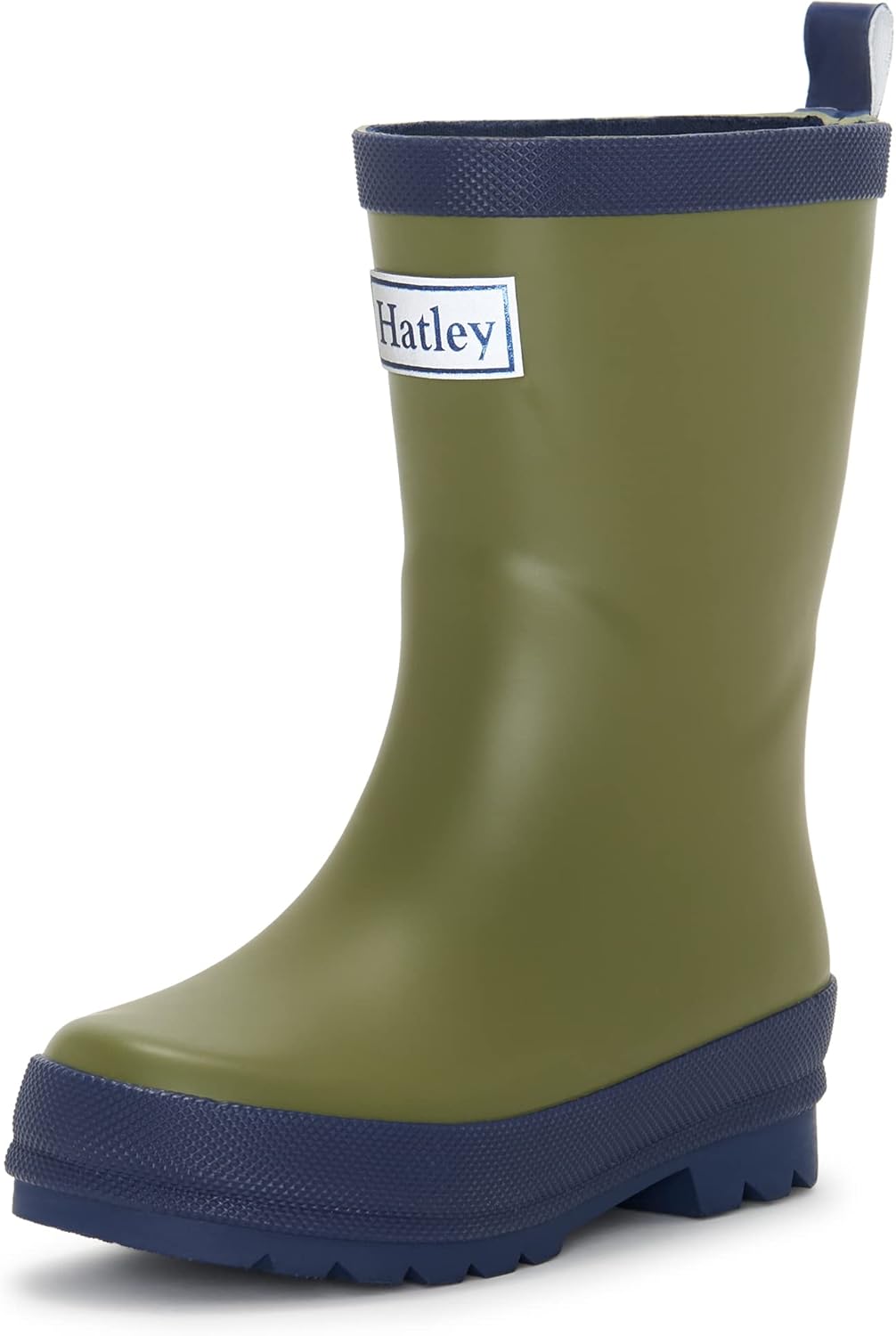Hatley Unisex-Child Solid Rain Boots for Active Kids