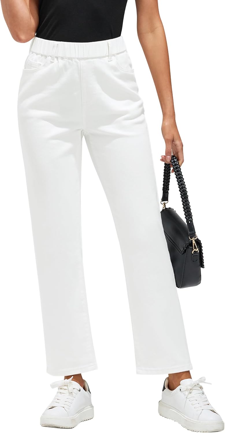GRAPENT Straight Leg Jeans for Women - Trendy High Waisted Style