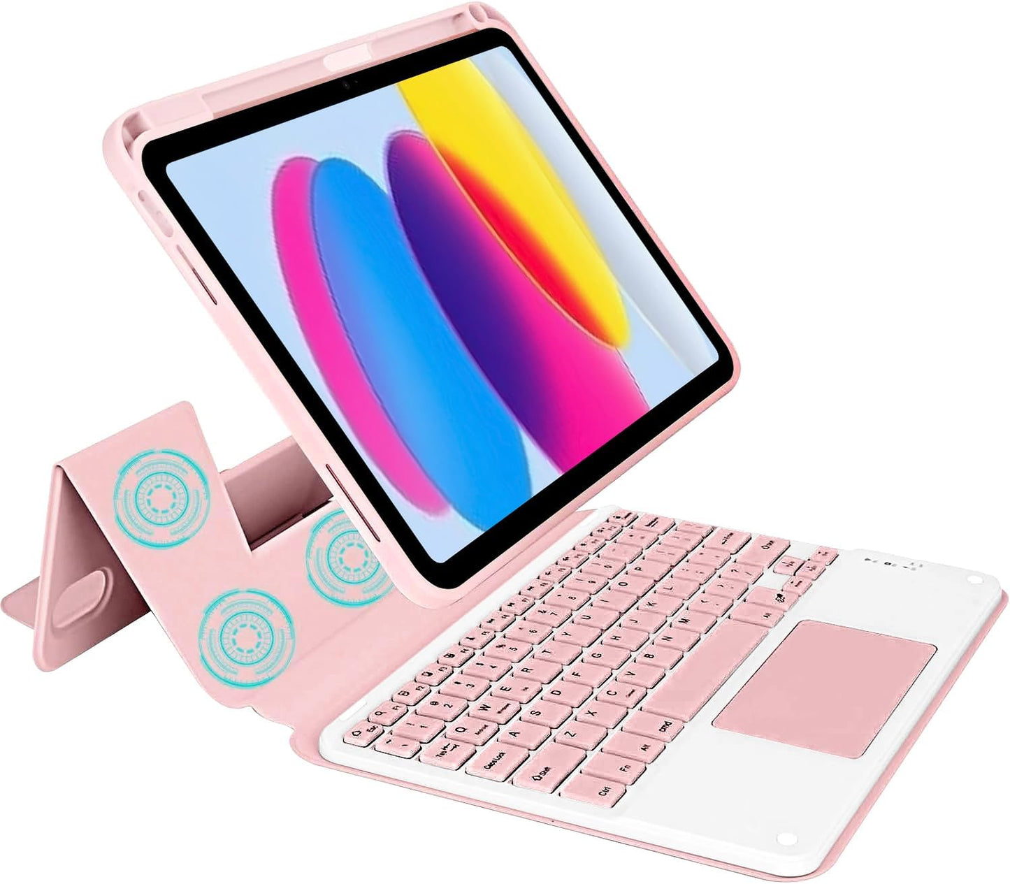 Keyboard Case for iPad 11th 10th Gen with Trackpad and Holder
