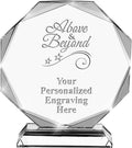 Custom Award with Engraving - Personalized 6.75in Crystal Trophy Award