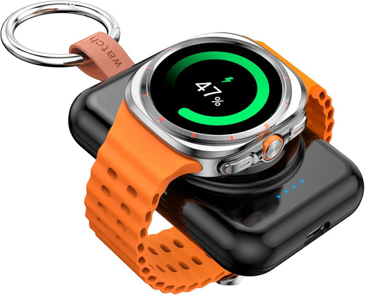 Wireless Magnetic Charger for Galaxy Watch | Portable 1800mAh Power Bank
