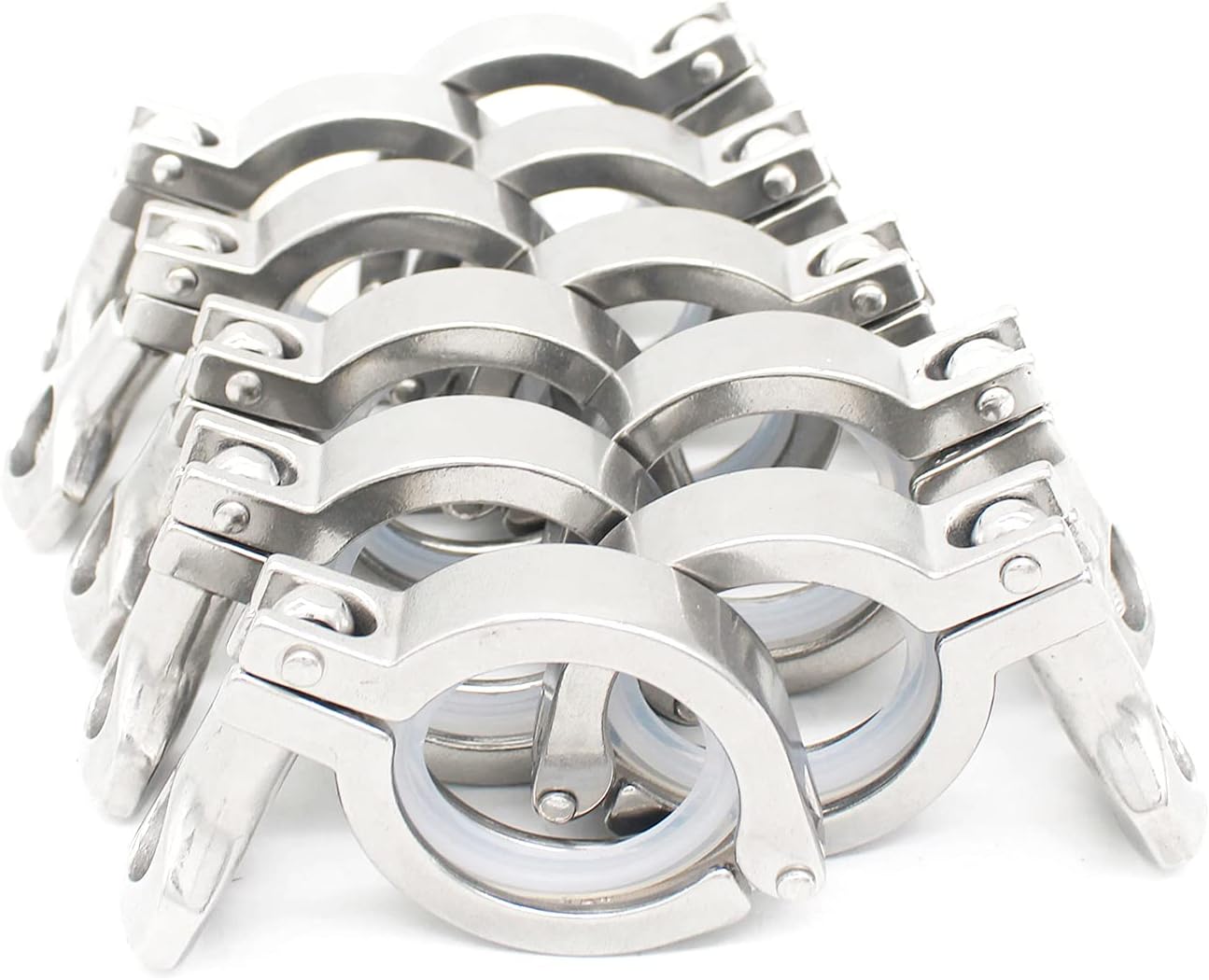 QiiMii Stainless Steel 304 Heavy Duty Tri Clamp with Gasket
