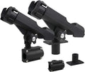 Bekith 2 Pack Fishing Rod Holder with Combo Mount - Adjustable Black