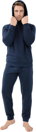 DAVID ARCHY Men's Pajama Sets Soft Warm Fleece Hooded Sleepwear
