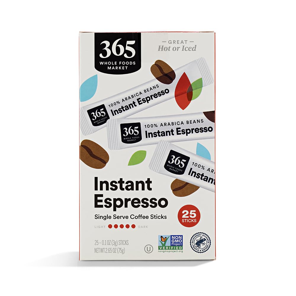 365 Instant Espresso Dark Roast- 25 Single Serve Sticks