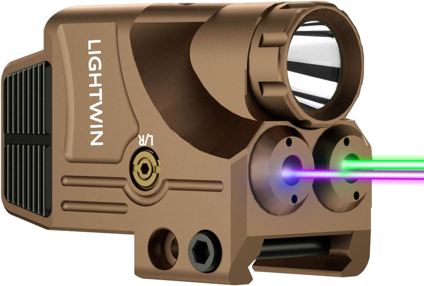 Red Green Blue Purple Laser Beams Tactical Flashlight Combo