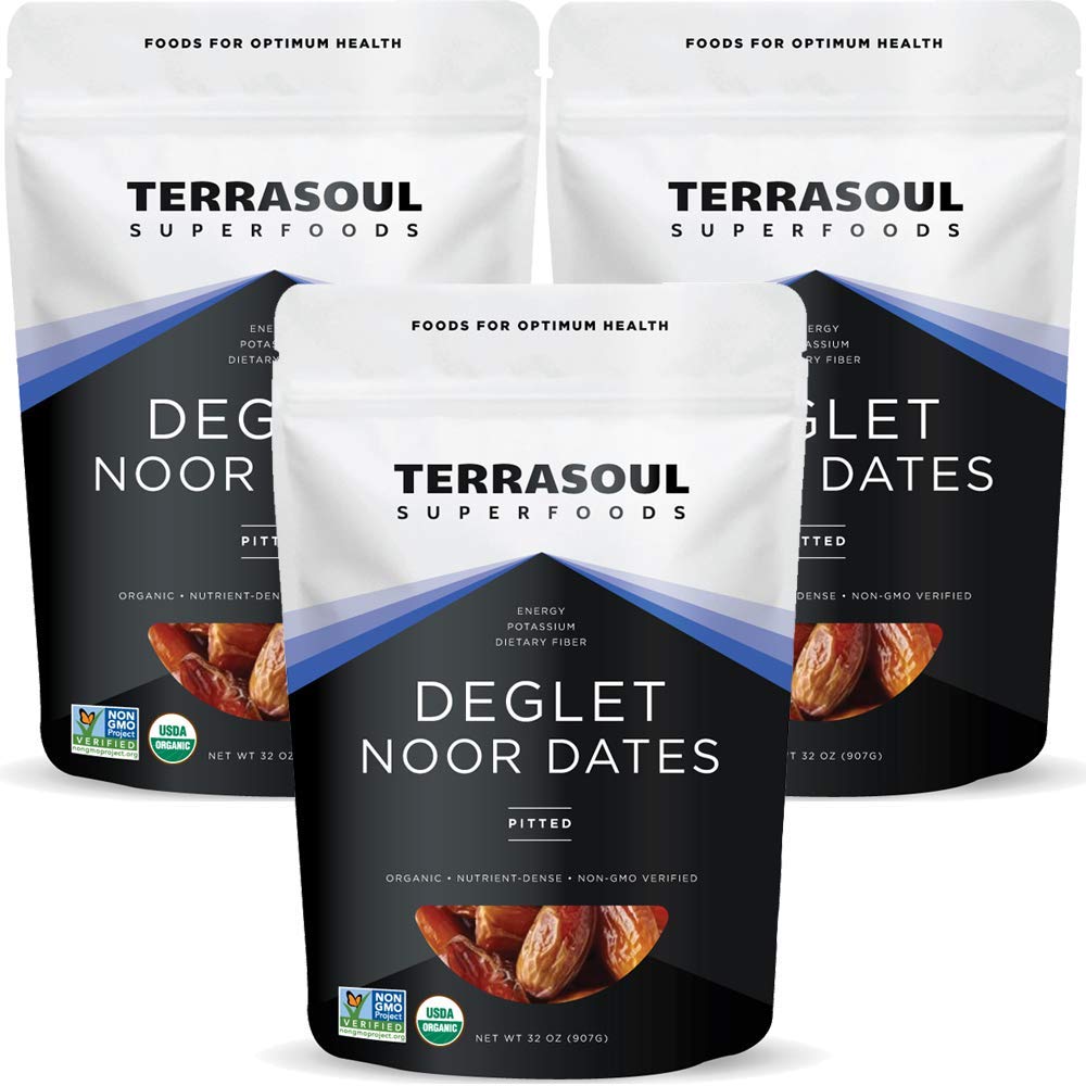 Organic Deglet Dates Pitted 6 Lbs - Natural Sweetener Snack