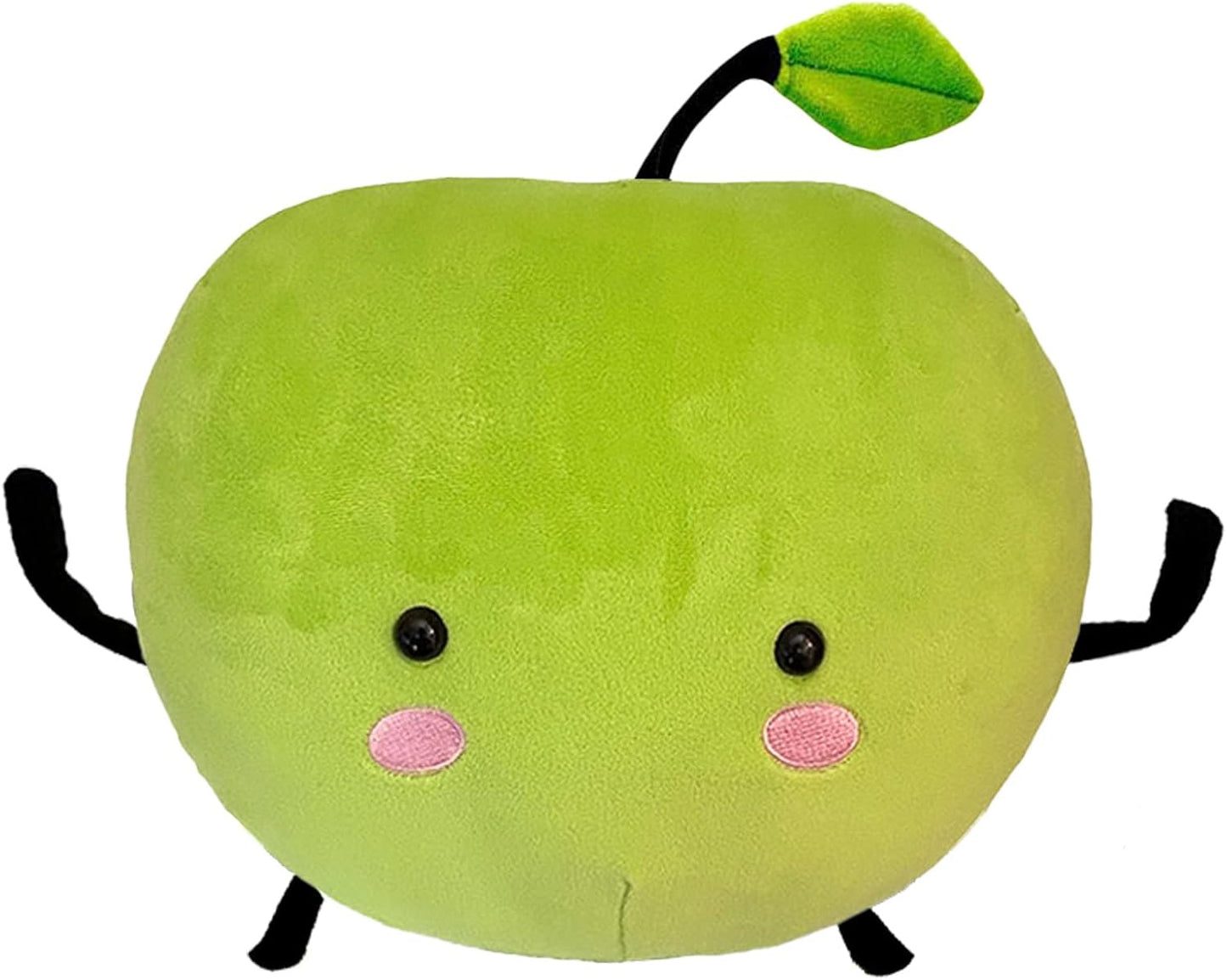 Cute Green Apple Plush - Soft Gaming Companion! 
