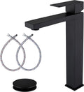 Matte Black Vessel Sink Faucet for Stylish Bathroom Upgrade