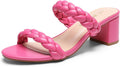 DREAM PAIRS Two Braided Strap Low Heels for Women - Comfortable 2.25in