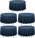 90 Inch Round Tablecloths for Weddings and Parties - Navy Blue