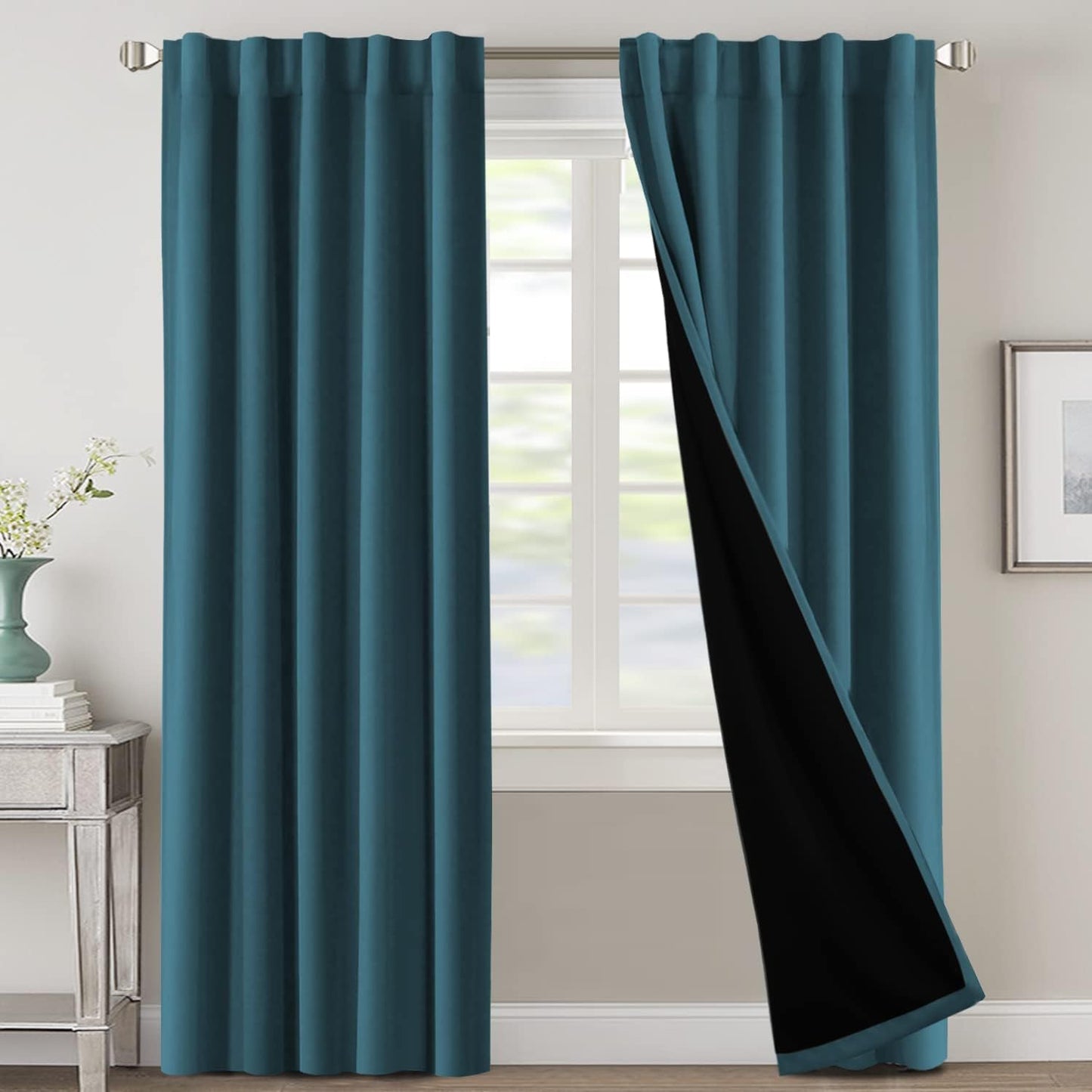 H.VERSAILTEX 100% Blackout Curtains for Bedroom and Living Room