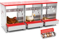 Chicken Nesting Boxes 3 Hole Metal Hen Laying Box - Roll Away Eggs
