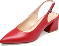 Women's Slingback Closed Toe Chunky Low Heel Pumps - 2.36 in Elegance