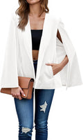 Cicy Bell Women's Velvet Cape Blazer Jacket - Open Front Elegance