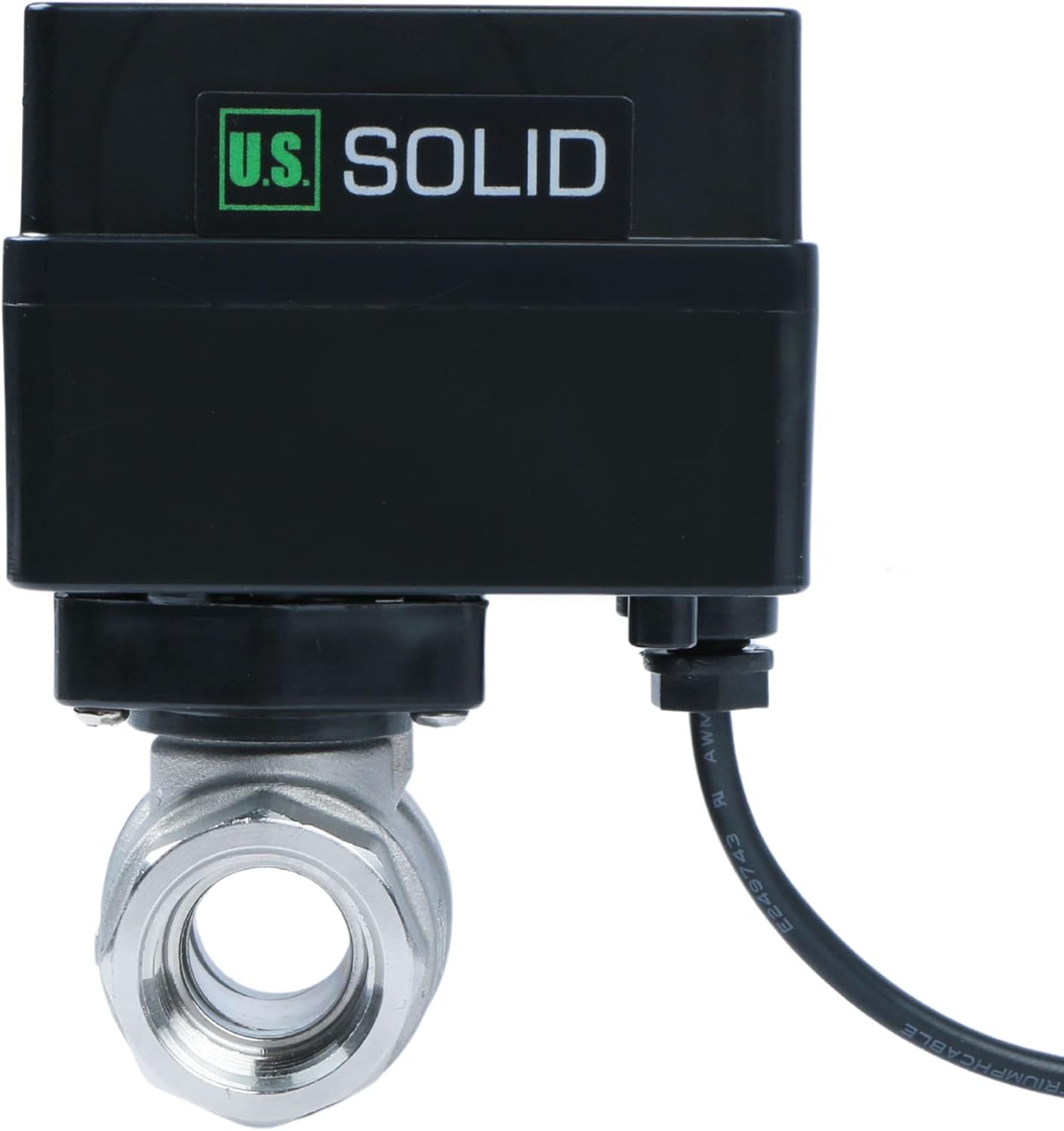 U.S. Solid Motorized Ball Valve - 1/2 in Stainless Steel Design