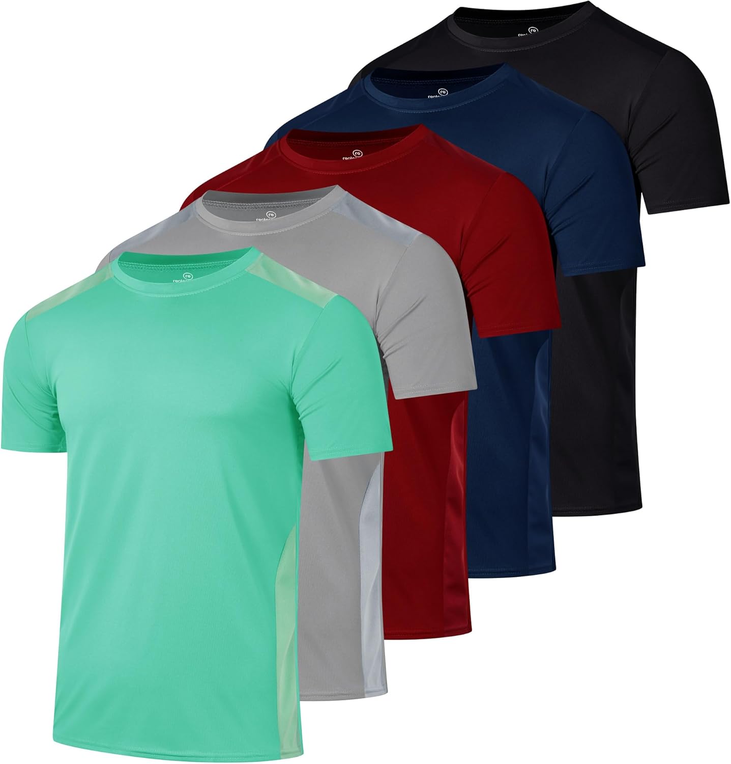 Youth Dry-Fit Wicking Athletic Performance T-Shirts 5 Pack