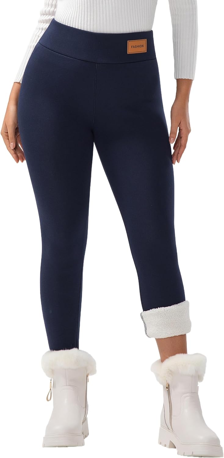 Warm Thick Fleece Lined Leggings for Women by JK SUE JONES