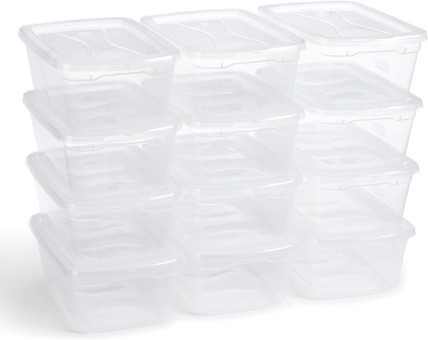 Rubbermaid Cleverstore 6 Qt Clear Storage Bins for Easy Organization